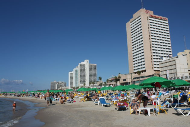 Praias deliciosas em Tel Aviv, Israel